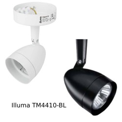 Illuma LumarPAR Eclipse GU10 Spotlight in Black with Surface Mounting Plate TM4410-BL (lamp not included)