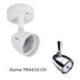 Illuma LumarPAR Eclipse GU10 Spotlight in Chrome with Surface Mounting Plate TM4410-CH (lamp not included)