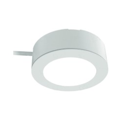 2.3W White Round Under Cabinet LED Light CCT c/w 1m Cable Non-Dimmable ALL-LED ACL240WH/CCT