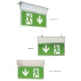 Eagle LED Exit Sign in Silver, 3-in-1 Slim 2.5W 6500K LED Maintained/Non-Maintained
