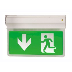 Eagle LED Exit Sign in White, 3-in-1 Slim LED 2.5W 6500K Maintained/Non-Maintained