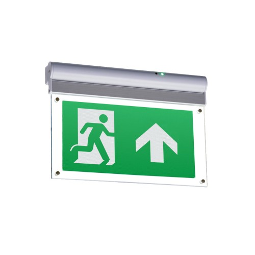 IP20 LED Emergency Exit Sign for Wall or Ceiling Mounting, Cool White 230V 4W LED with Arrow Up
