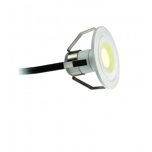 1W LED Marker Light 3000K 60lm in Matt White, IP44 Super Slim LED Marker with 2m Cable
