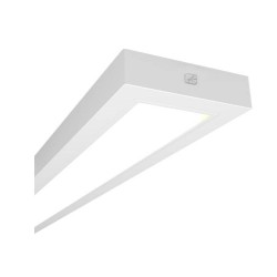1230mm 40W LED Linear Luminaire in White 4000K 4448lm with Microprism Diffuser for Ceiling Surface Mounting or Suspension, Ansell AGELED2X4
