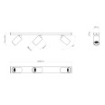 Can 50 Triple Bar in Matt White with Adjustable LED Spots 22.6W 3000K Dimmable Wall / Ceiling, Astro 1396007