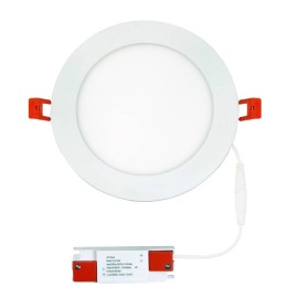105mm Cutout IP44 6W 3000K/4000K/6500K CCT Switchable LED Round Panel 120mm Diam Non-Dimmable in White ALPHA-CT-6W