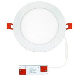 130mm Cutout IP44 9W 3000K/4000K/6500K CCT Switchable LED Round Panel 145mm Diam Non-Dimmable in White ALPHA-CT-9W