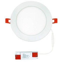 280mm Cutout IP44 24W 3000K-6500K CCT Switchable LED Round Panel 300mm Diam Non-Dimmable in White ALPHA-CT-24W