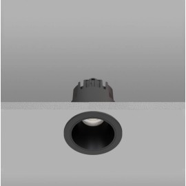 10W IP65 Fire Rated Black Baffled Round LED Downlight CCT Switchable 2700K/3000K/4000K 610lm FossLED Dimmable