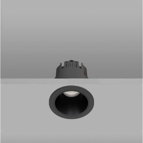 10W IP65 Fire Rated Black Baffled Round LED Downlight CCT Switchable 2700K/3000K/4000K 610lm FossLED IRIS 10B