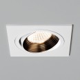 Aprilia Square Fire Rated Tilting LED Downlight in Matt White 6.1W 2700K LED IP21 Dimmable, Astro 1256014