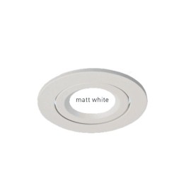 Matt White Round Bezel for the ELAN LED Tilting Downlights (Bezel Only)