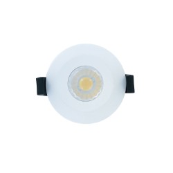 IP65 6W Fixed Fire Rated 4000K Dimmable LED Downlight in White 440lm 38deg 70-75mm Cutout
