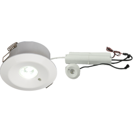 3W LED Emergency Round Downlight 230V 6000K Maintained/Non-maintained in White, Knightsbridge EMPOWER2
