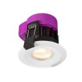 IP65 Fire Rated 6W LED Downlight in White Dim to Warm 3000K to 2200K 72mm Cutout Knightsbridge RW6DTW