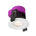 IP65 Fire Rated 6W Dimmable LED Downlight 3000K 595lm in White 72mm Cutout Knightsbridge RW6WW