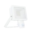 30W IP65 White Slim CCT LED Floodlight with Tri-Colour Selectable and Adjustable PIR, ALL-LED AFL030/CCT/PIR/WH Hunter LED Flood with PIR