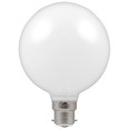 7W BC-B22d LED Opal Globe Lamp G95 2700K Extra Warm White 806lm, Dimmable LED Filament Globe Crompton 12660