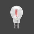 4W BC/B22 Red Coloured LED Filament Lamp GLS Bulb 240V Non-Dimmable