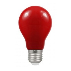 1.5W ES/E27 Red Coloured LED Lamp with GLS shape and IP65 Rating, Non-Dimmable