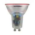 4.5W GU10 Glass SMD LED Lamp with Red Coloured Lens Non-dimmable 35lm 35 degs Beam, Crompton 9479