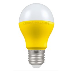 110V 9.5W LED ES/E27 GLS 2700K 806lm Thermal Plastic Yellow Body and Opal Lens Non-Dimmable