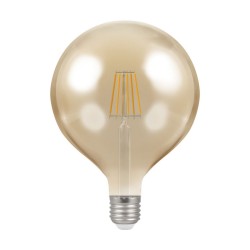 7.5W ES/E27 Dimmable LED Filament Globe Lamp 2200K 638lm, Round Vintage Lamp Antique Bronze