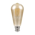 7.5W BC/B22d Dimmable LED Filament Lamp 638lm 2200K with Antique Bronze Glass
