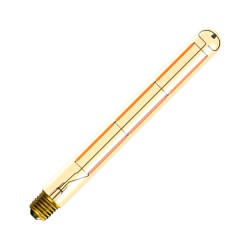 7W Vintage Tubular LED Lamp E27/ES Amber 2000K 640lm Dimmable 280mm length x 30mm diam, Bell 01447