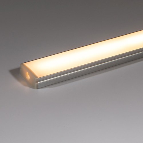 Surface PRO Aluminium Profile 2m with Opal Diffuser ideal for IP20 LED Strips, LED channel