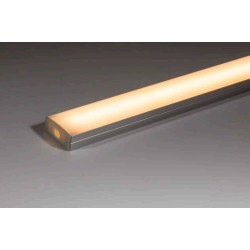 Surface Mounted 2m Anodised Aluminium Shallow Profile with Opal Diffuser for LED strips up to 20mm width, LED Channel