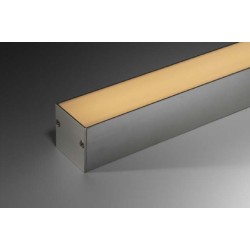 Surface Mounted Linear LED Channel in Anodised Aluminium with Opal Diffuser 35x35mm 2m long FossLED PRO35-82MO