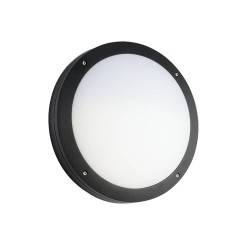 Luik Black with Plain Casing IP65 359mm Diameter Surface Mounted (Casing Only), Saxby Lighting 61646