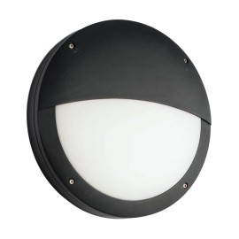 Luik Eyelid Black Casing IP65 359mm Diameter Surface Mounted (Casing Only), Saxby Lighting 61648