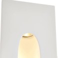 Zeke Rectangle Trimless Plaster-in Wall LED Light 1.5W 3000K Warm White 120lm, Saxby Lighting 92312 Paintable Plaster LED