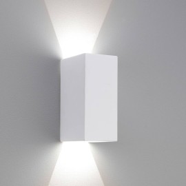 Parma 160 LED Plaster Wall Light using 6.4W LED 3000K, IP20 Paintable Up-down Light, Astro 1187001