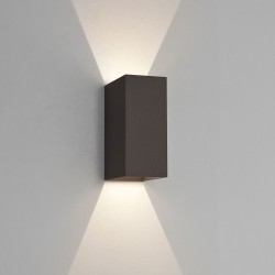 Oslo 160 LED Up-Down Wall Light in Textured Black IP65 2 x 3W 3000K for Exterior Lighting, Astro 1298002