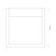 Pienza LED Plaster Square Wall Up-Down Light (Paintable) c/w 6.2W 3000K Warm White IP20 rated, Astro 1196004