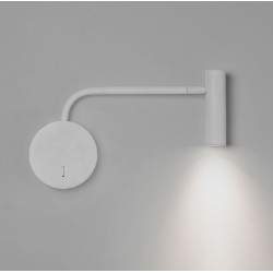Enna Wall LED Lamp in Matt White with Adjustable Neck using 4.7W 2700K 104lm Switched Astro 1058032
