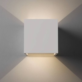 Pienza LED Plaster Square Wall Up-Down Light (Paintable) c/w 5.7W 2700K Warm White IP20 rated, Astro 1196006