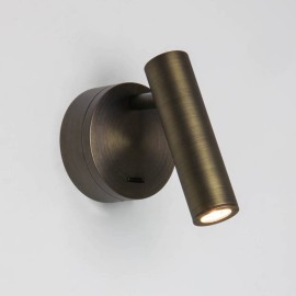 Enna Surface LED Switched Wall Light in Bronze using Adjustable Head 4.5W 2700K LED, Astro 1058084