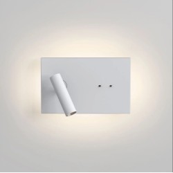 Edge Reader Mini Matt White Dual LED Wall Light 9.7W 112lm and 4.1W 149lm 2700K Spotlight Switched, Astro 1352018