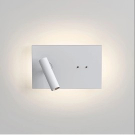 Edge Reader Mini Matt White Dual LED Wall Light 9.7W 112lm and 4.1W 149lm 2700K Spotlight Switched, Astro 1352018