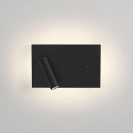 Edge Reader Mini Matt Black Dual LED Wall Light 9.7W 112lm and 4.1W 149lm 2700K Spotlight Switched, Astro 1352019