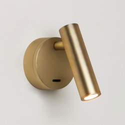 Enna Surface LED Switched Wall Light in Matt Gold using Adjustable Head 4.5W 2700K LED, Astro 1058108
