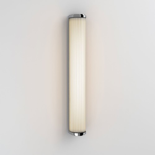 Versailles 600 LED Bathroom Wall Light IP44 Polished Chrome with Ridged Diffuser 25W 3000K Astro 1380011