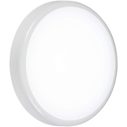 IP65 20W CCT Adjustable White Round LED Bulkhead with 3h Emergency 380mm dia for Wall/Ceiling Lighting