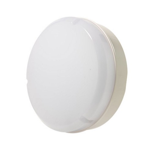 Mosi 290mm 14W LED Bulkhead Neutral White 4000K 1100lm IP65 in White and Opal Diffuser, Luceco LBM290W11S40