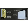11W Mosi Square LED Bulkhead in White 4000K 1150lm IP65 280 x 280mm for Outdoor Wall Lighting