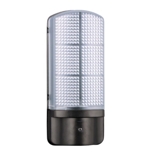 IP44 7W LED Outdoor Light 4000K 500lm with Day/Night Photocell in Black with Prismatic Diffuser